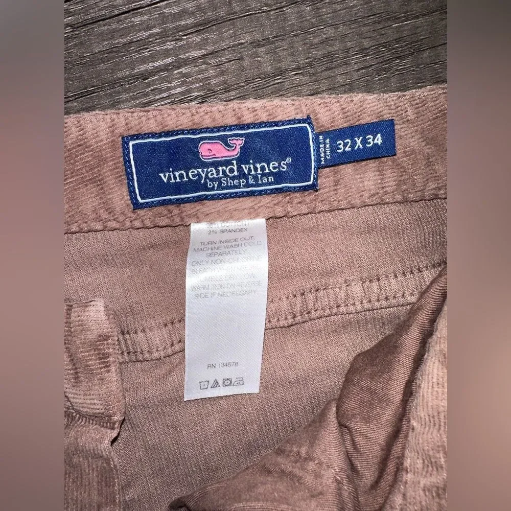 Vineyard Vines Men’s Brown Corduroy 5 Pocket Pant Size 32‎